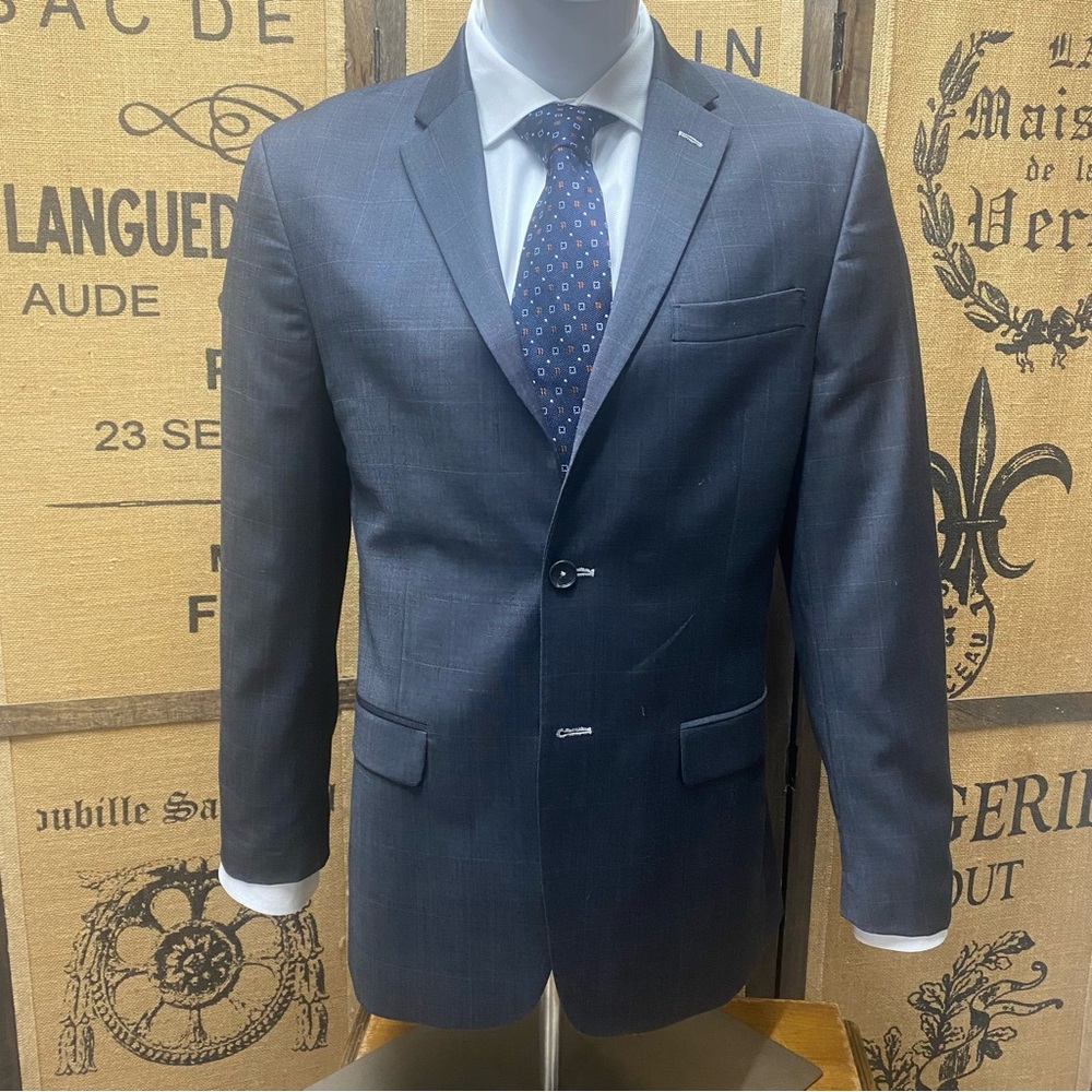 Tommy Hilfiger Windowpane Wool Blend Blazer, 40R